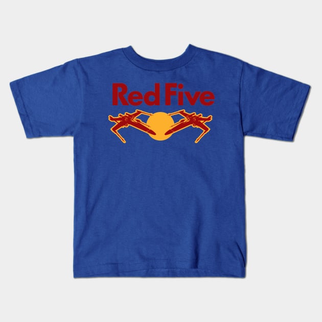 Red Five Kids T-Shirt by huckblade